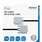 Deltaco 00120002 DVI-D Dual Link kabelis 1 m, 3840x2400 30 Hz, juodas
