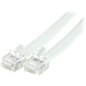 Deltaco DEL-159 RJ12 6P6C modulinis telefoninis kabelis 2 m baltas 
