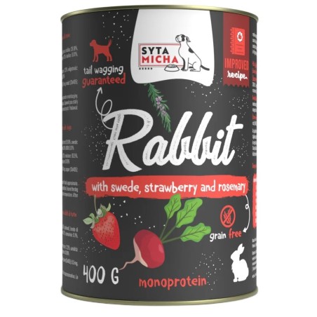 SYTA MICHA Chef Rabbit with turnip, strawberry and rosemary - wet dog food - 400g
